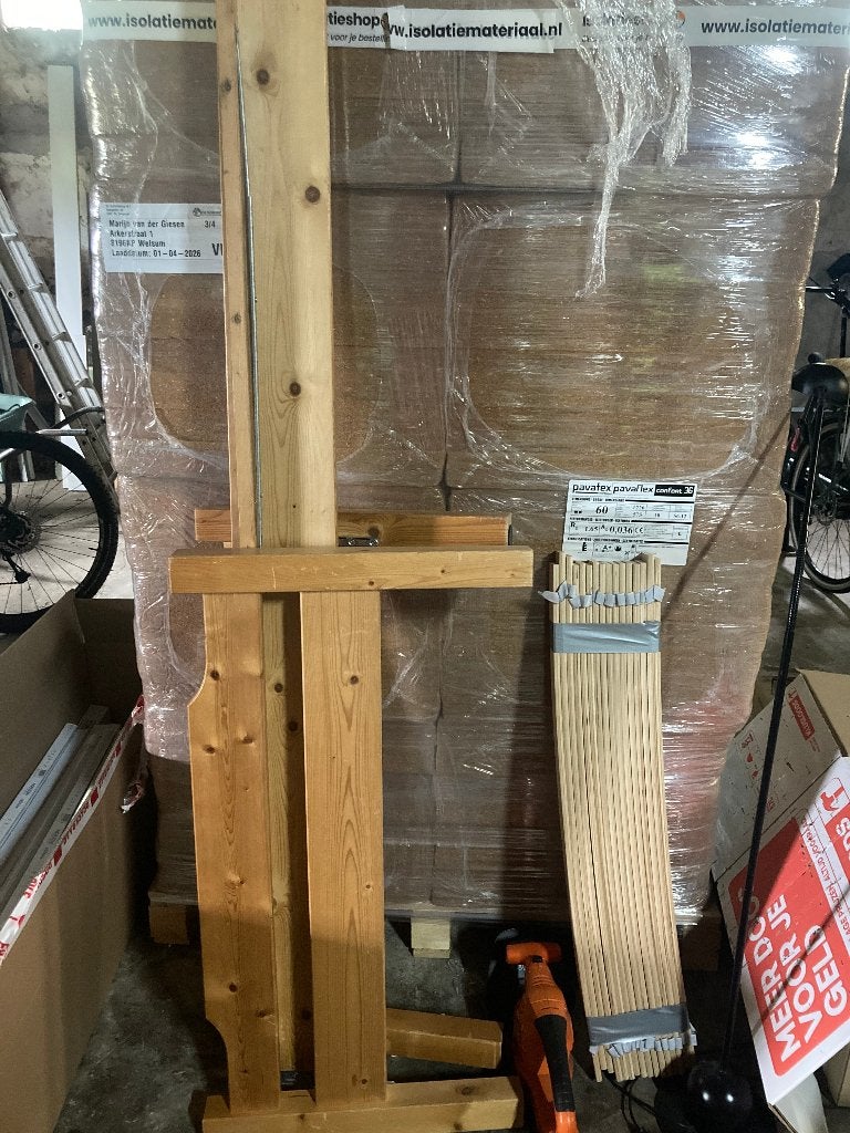 1 persoons houten bed met lattenbodem, Ophalen, Gebruikt, 90 cm, Eenpersoons