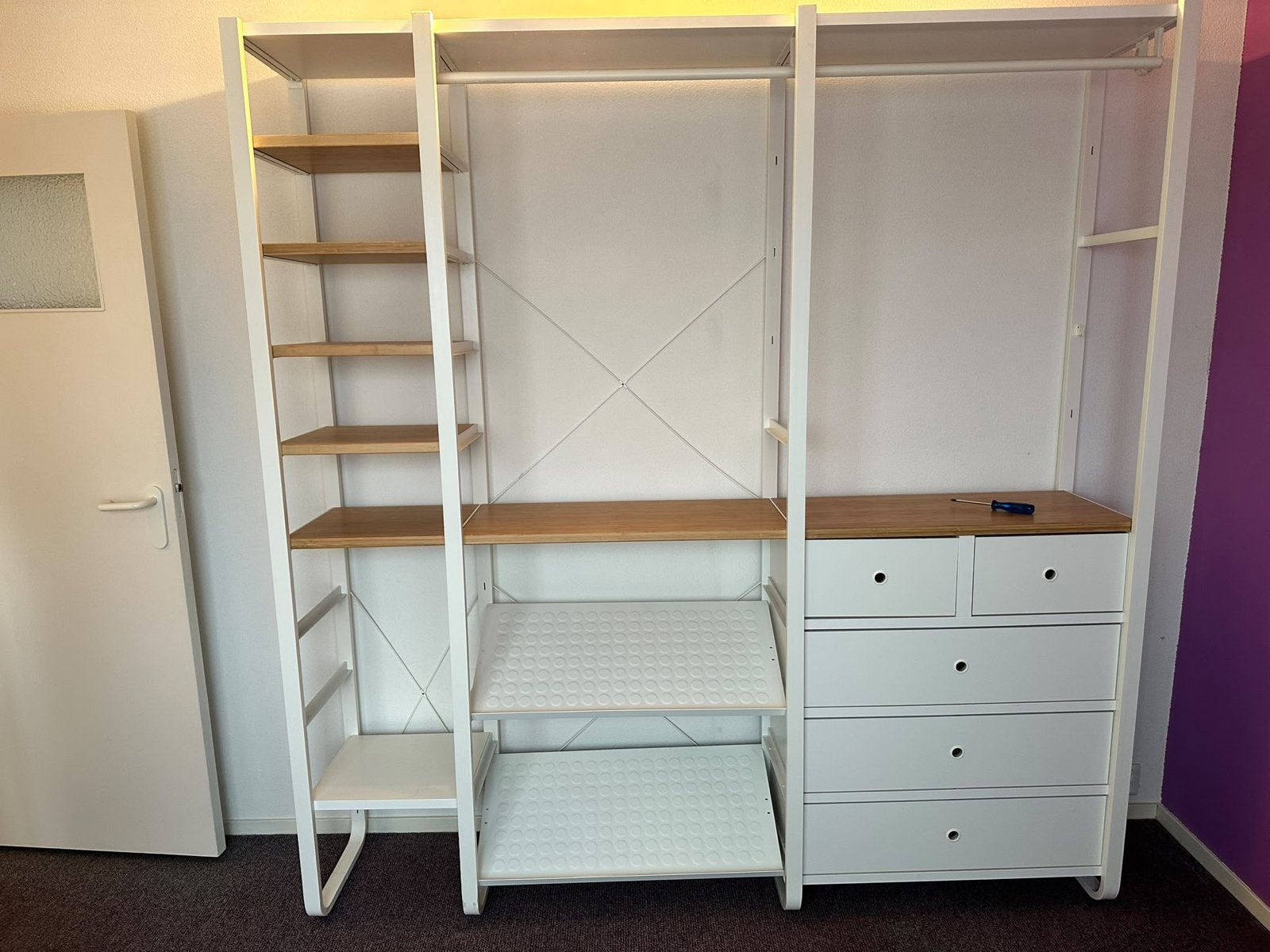 IKEA Elvarli open kledingkast met commode en planken, Ophalen, Gebruikt, 200 cm of meer, 150 tot 200 cm