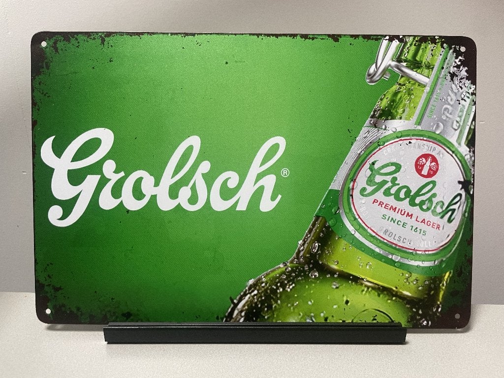 Grolsch metalen reclamebord / wandbord (Old Look), Ophalen of Verzenden, Nieuw, Reclamebord, Plaat of Schild, Grolsch