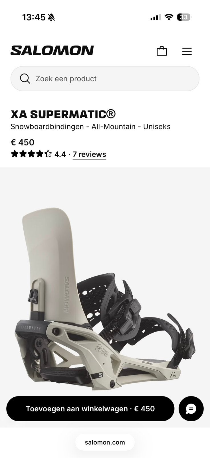 Salomon binding maat m supermatic lees goed de beschrijving!, Sport en Fitness, Snowboarden, Ophalen of Verzenden, Nieuw