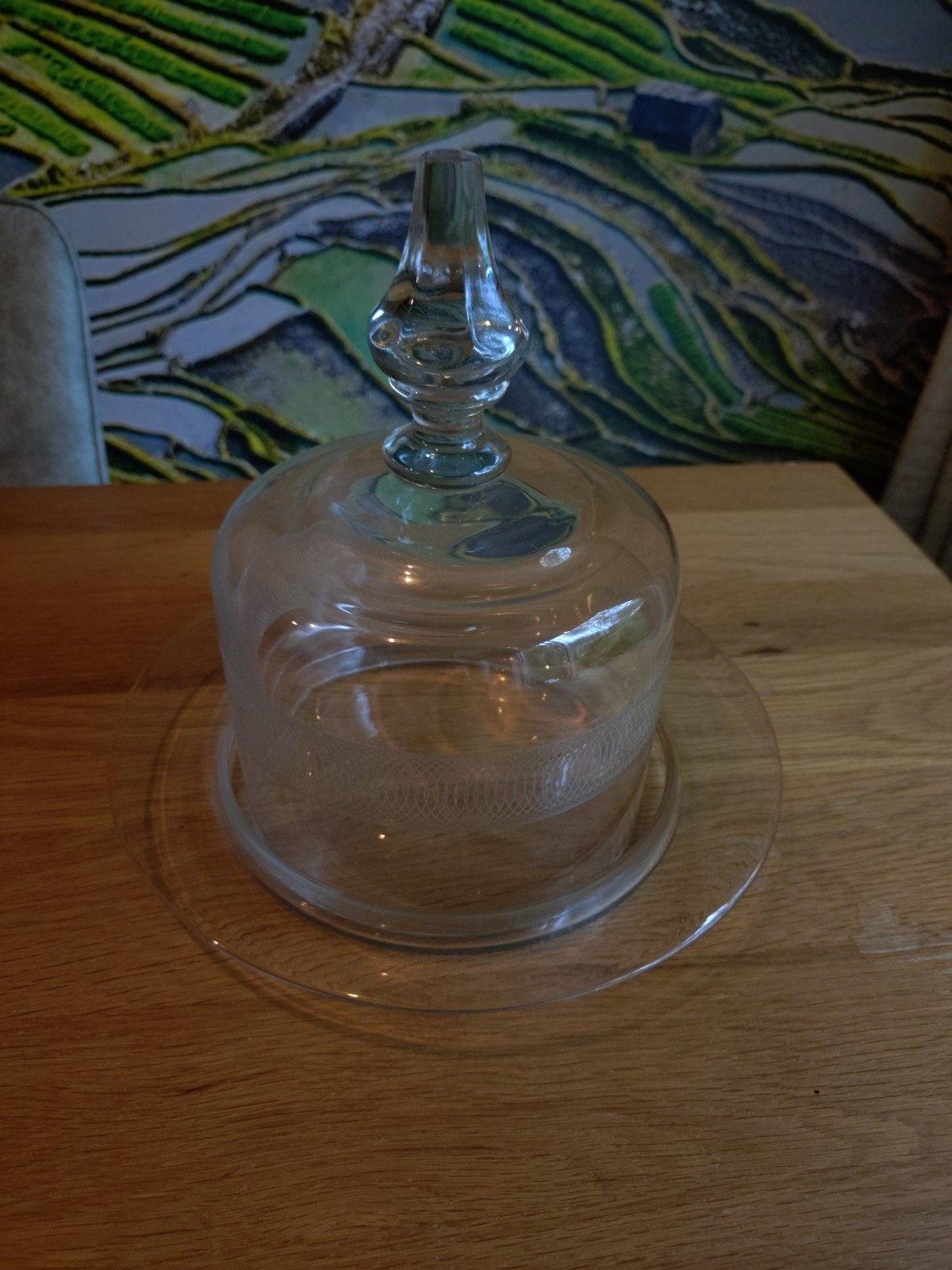 Glazen stolp met decoratie, Ophalen, Gebruikt, Glas