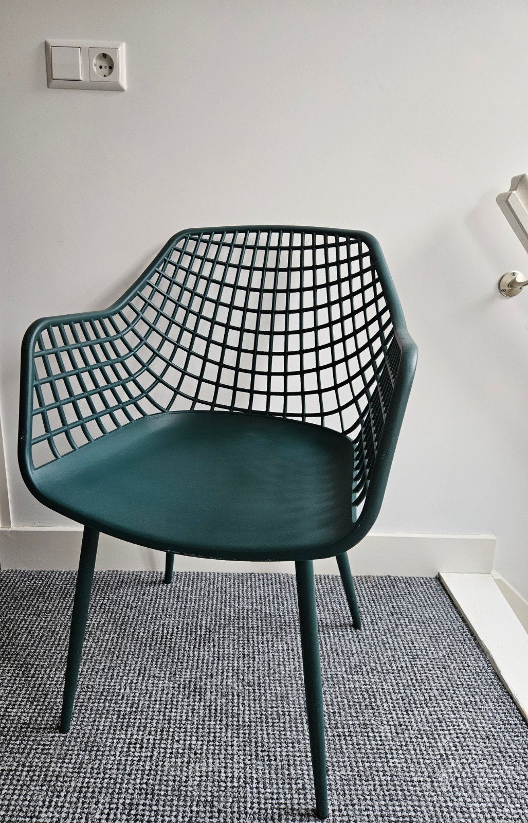 Webbing Stoelen - Donkergroen en zwart, Ophalen, Zo goed als nieuw