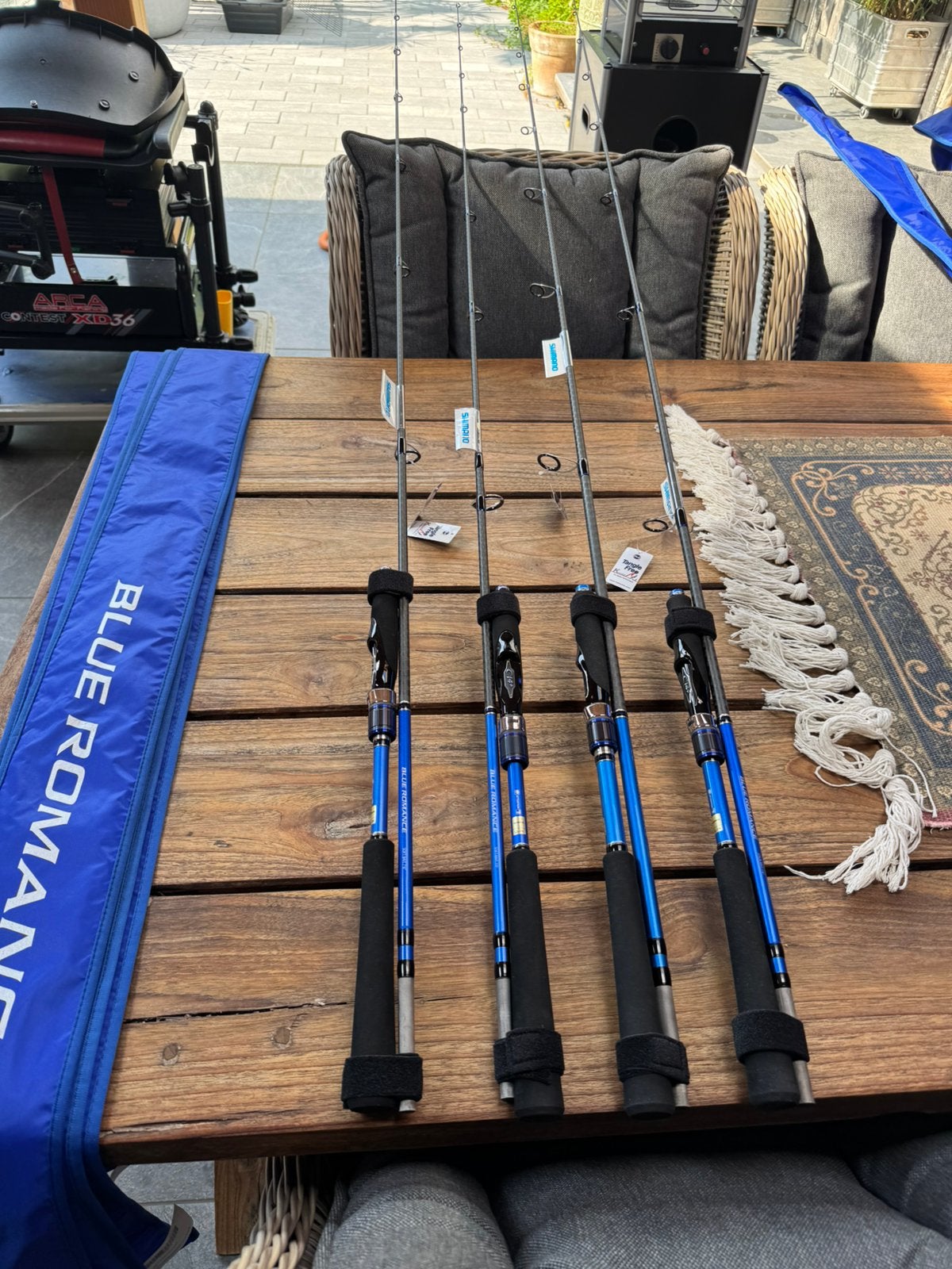 div type's shimano blue romance hengels alles fuji ! toppers, Ophalen, Nieuw, Werphengel