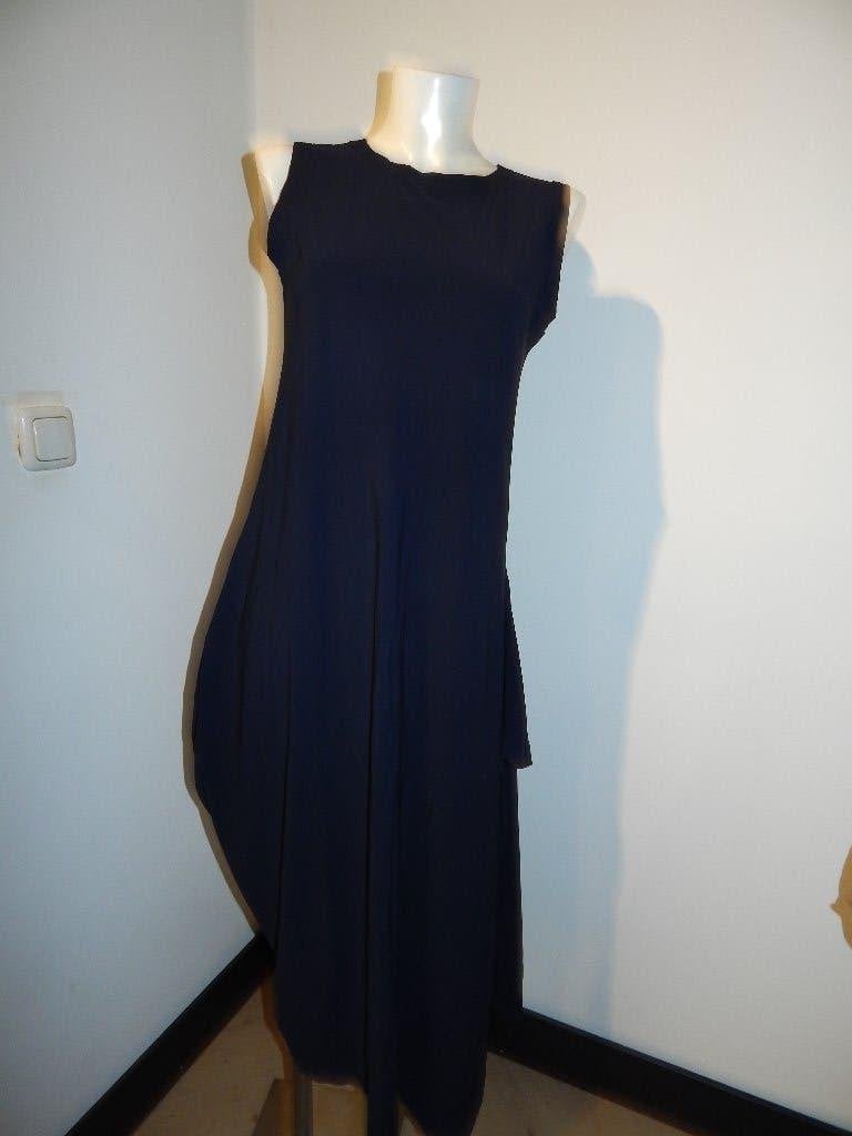 Girbaud travel stof jurk vintage uitstulpingen maxi 40