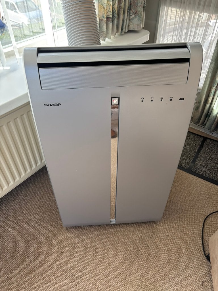mobiele airco Sharp CV-P09FR, Ophalen, Gebruikt, Minder dan 60 m³, 3 snelheden of meer