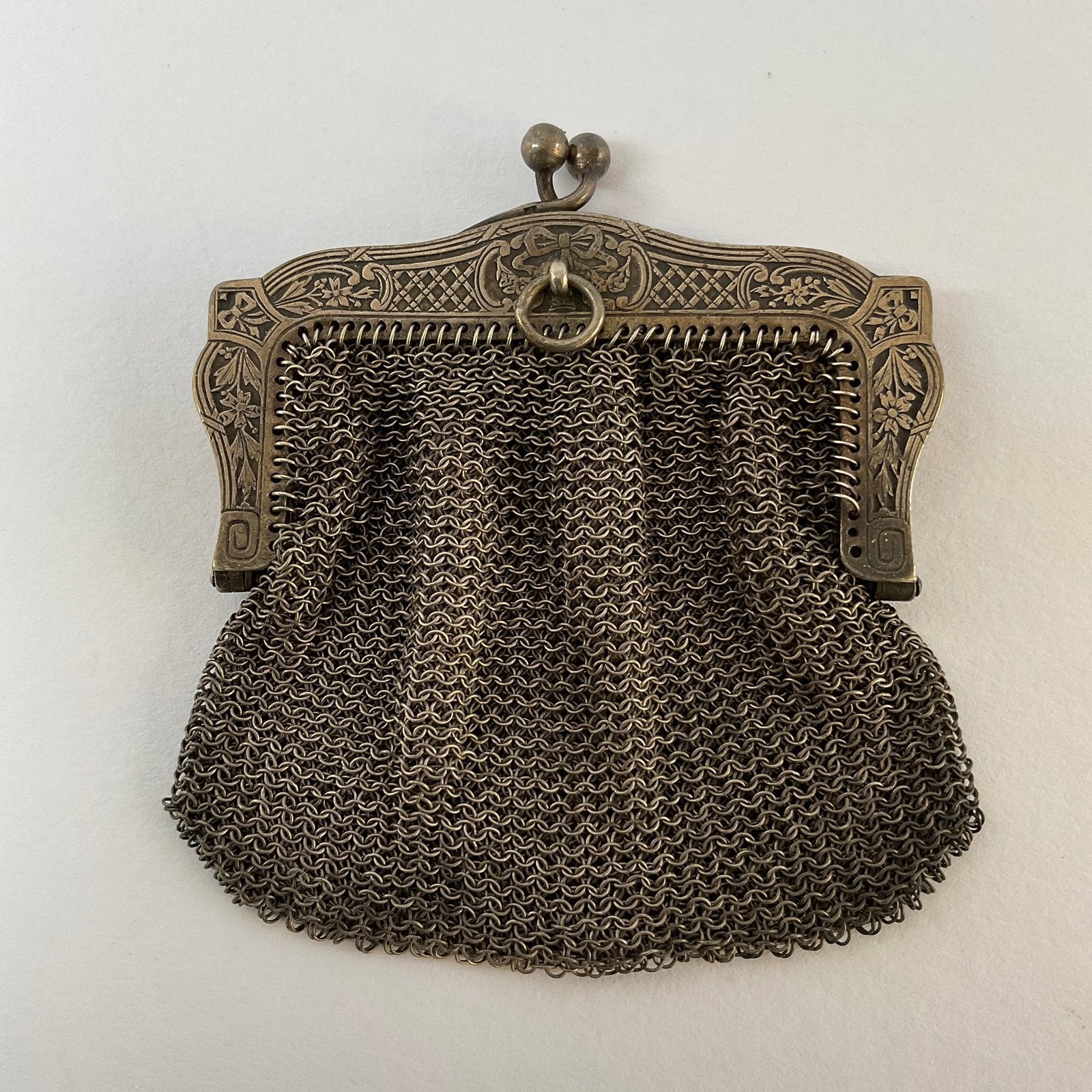 Boudoir brocante antieke kleine portemannaieFrans,ca1900goed, Ophalen of Verzenden
