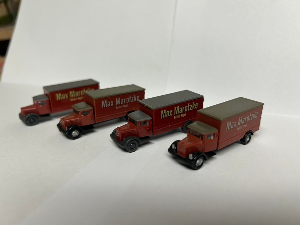 4 wiking vrachtwagens Max Marofzke, Overige merken, Gelijkstroom of Wisselstroom, Overige typen, Ophalen of Verzenden