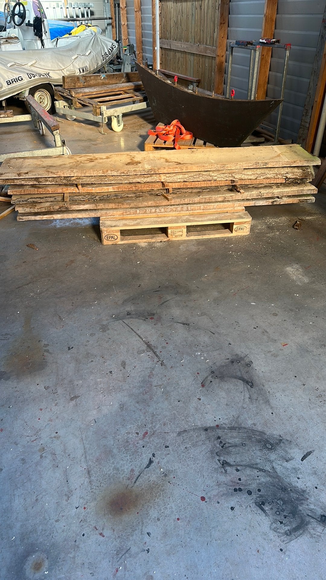 Essen hout schaaldelen 6 plakken 40 mm dik gemideld, Ophalen, Zo goed als nieuw, 250 cm of meer, Palen