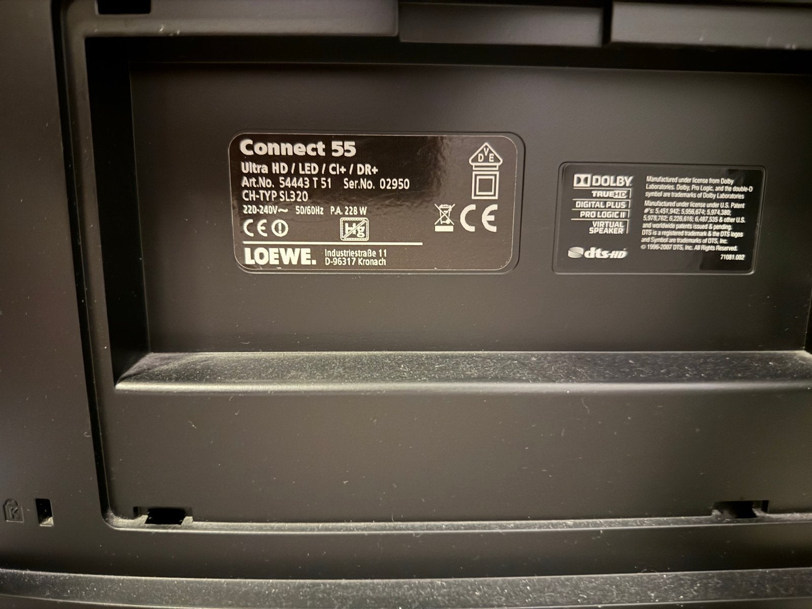 Loewe Connect 55 Ultra HD LED TV, Ophalen, 100 cm of meer, 4k (UHD), Gebruikt