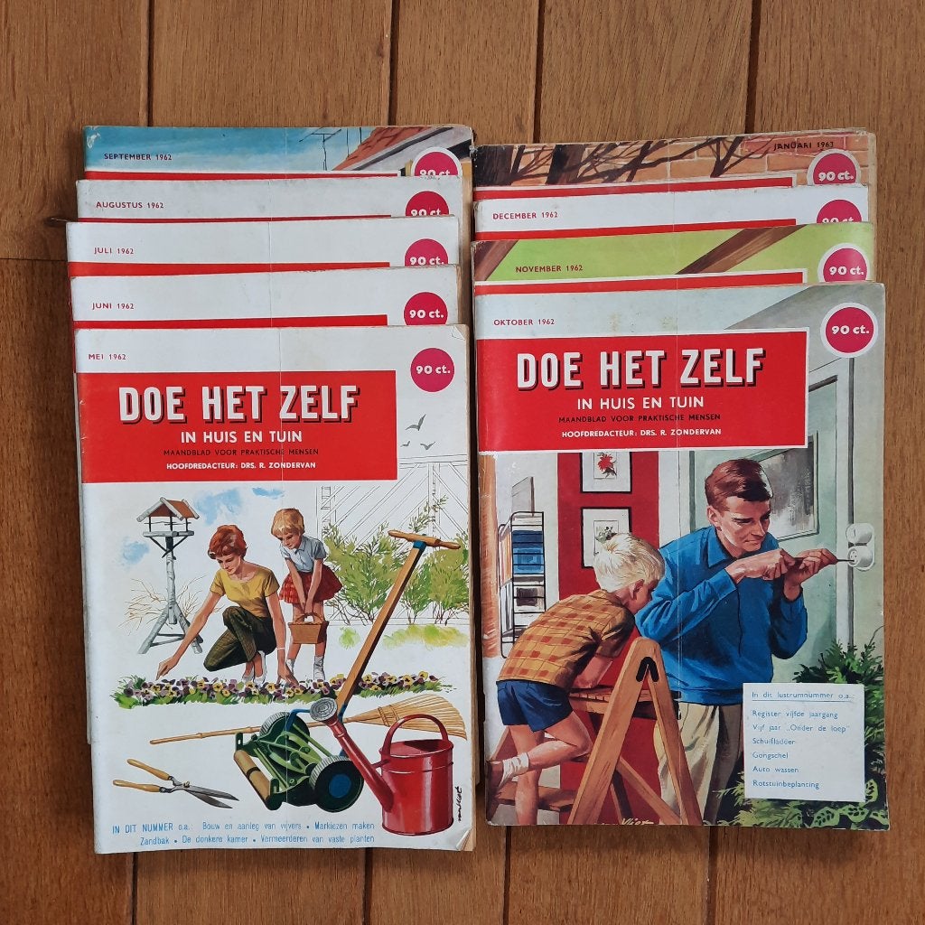 R. Zondervan - Doe het zelf in huis en tuin - 9 stuks - 1962, Ophalen of Verzenden