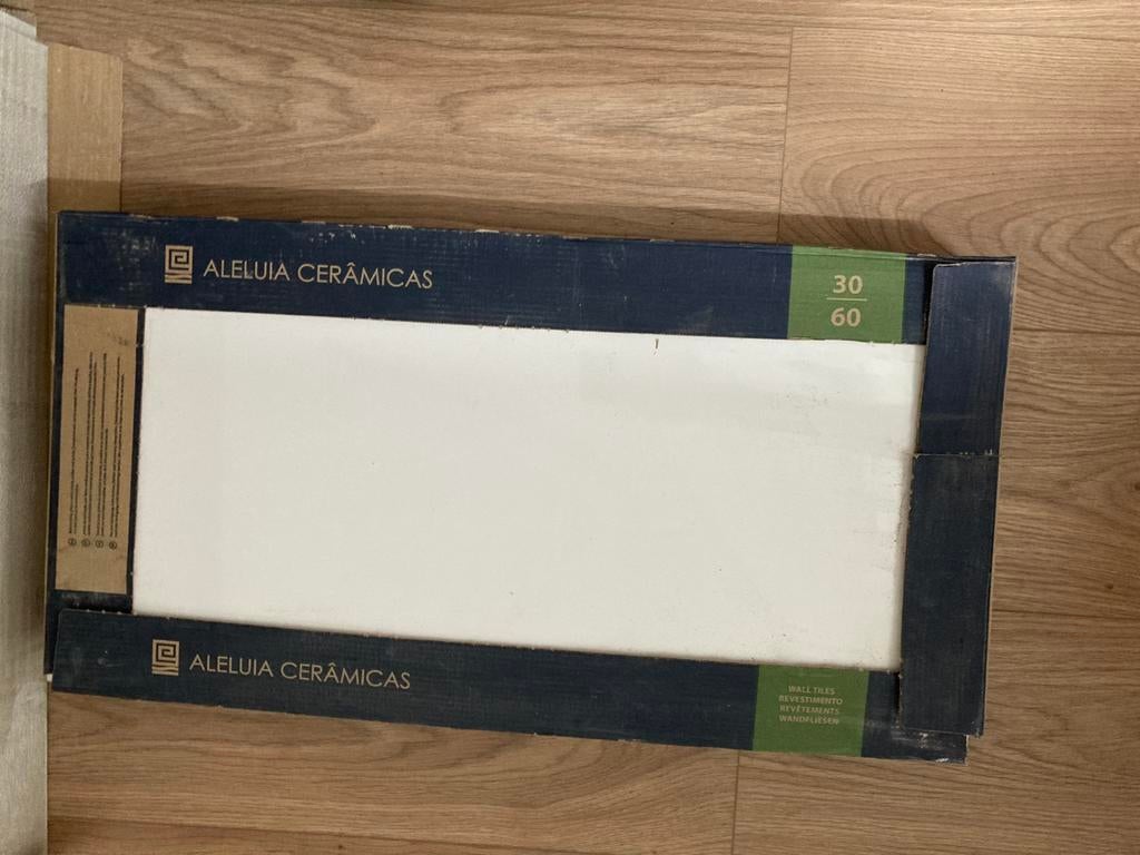 Aleluia Ceramicas tegels wit 60x30 cm 8 stuks, Ophalen, 40 tot 60 cm, Nieuw, Minder dan 5 m²