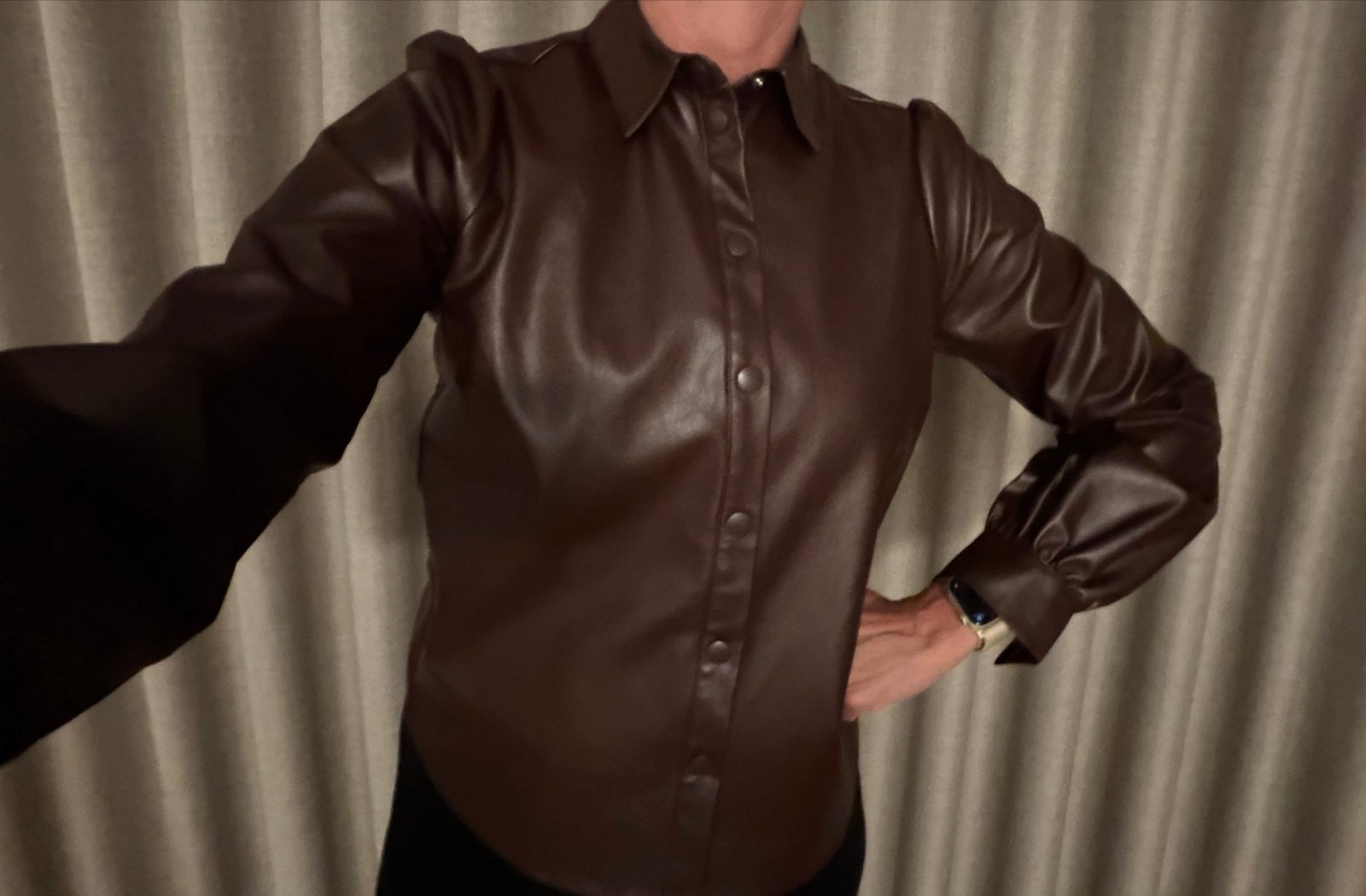 Femme9 PU Leren Blouse Aubergine - Maat S, Verzenden, Nieuw, Maat 36 (S), Paars