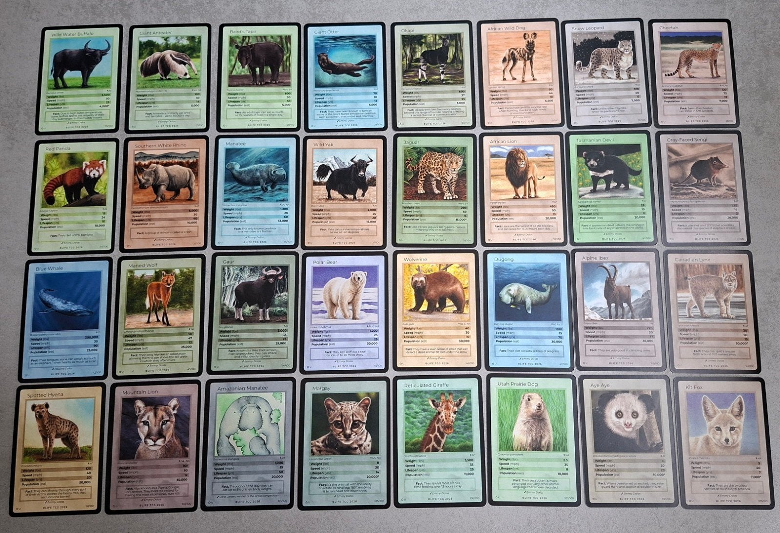 Life TCG Special Edition Mammals U Kaarten Set (32 stuks), Ophalen of Verzenden, Nieuw, Meerdere kaarten