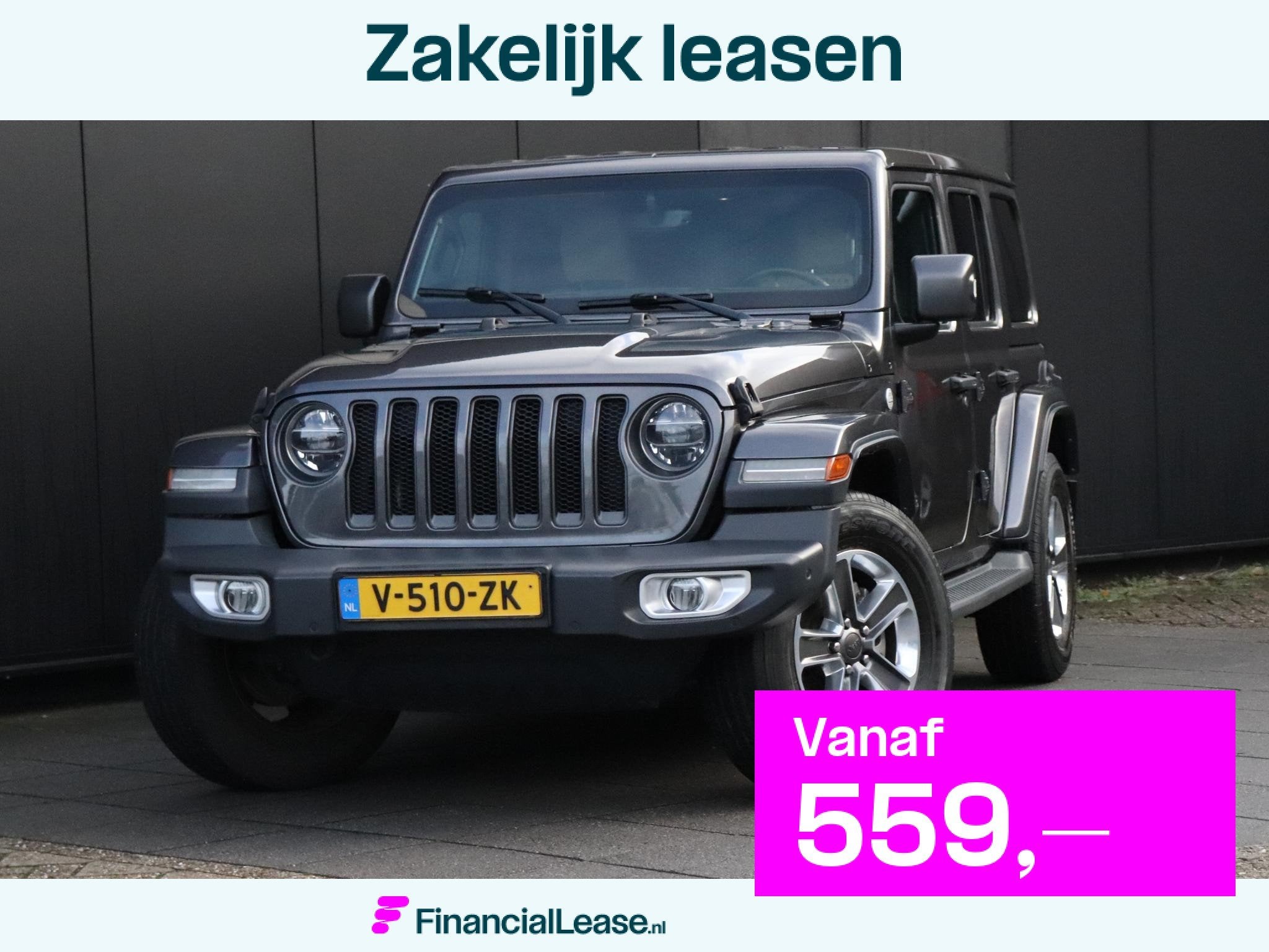 Jeep Wrangler 2.2D Sahara | GRIJS KENTEKEN | LEDER | CAMERA, Gebruikt, 4 cilinders, Bedrijf, Diesel