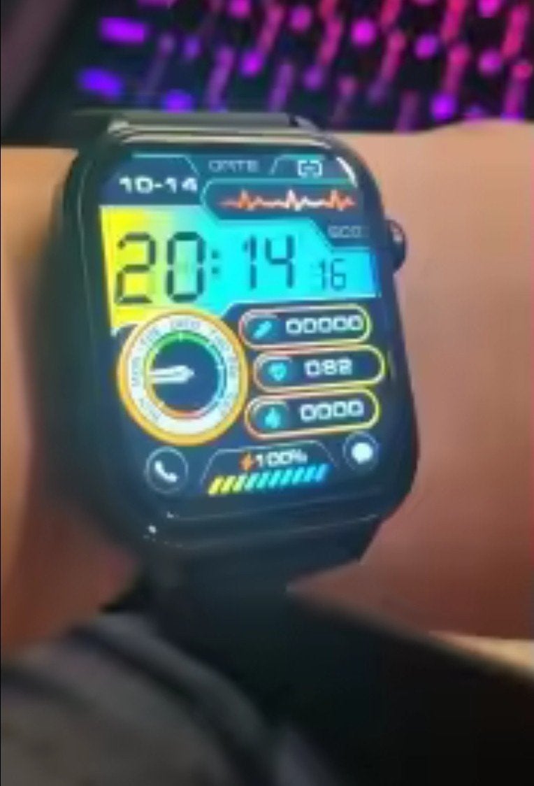 Smartwatch, Ophalen of Verzenden, Zwart, Android