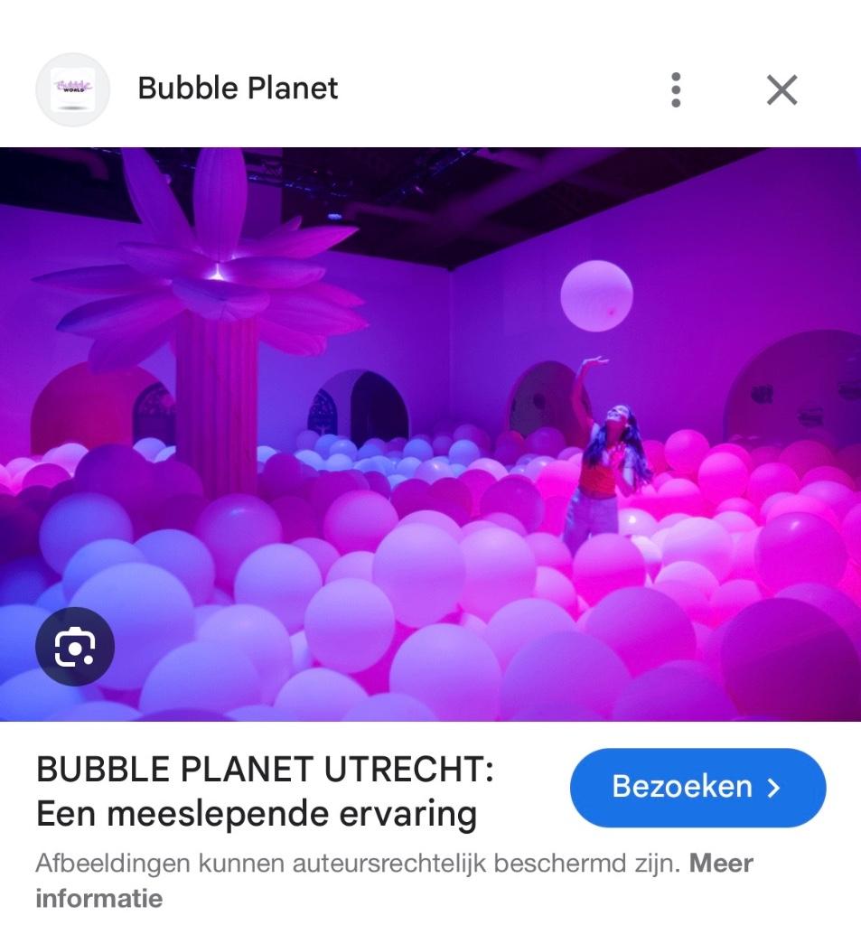 4 kaartjes Bubble Planet Jaarbeurs 28-02, Tickets en Kaartjes, Drie personen of meer, Ticket of Toegangskaart