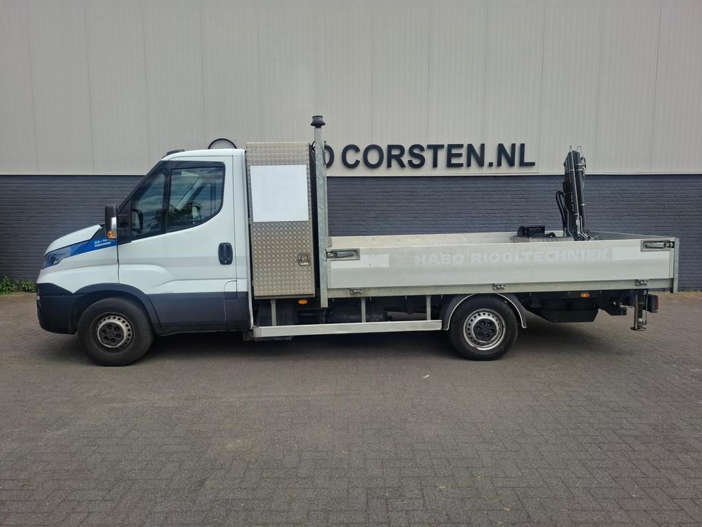 Iveco Daily 3.0I CNG AARDGAS Kraan wagen Open Laad bak AUT-6, Gebruikt, 4 cilinders, Iveco, Overige brandstoffen