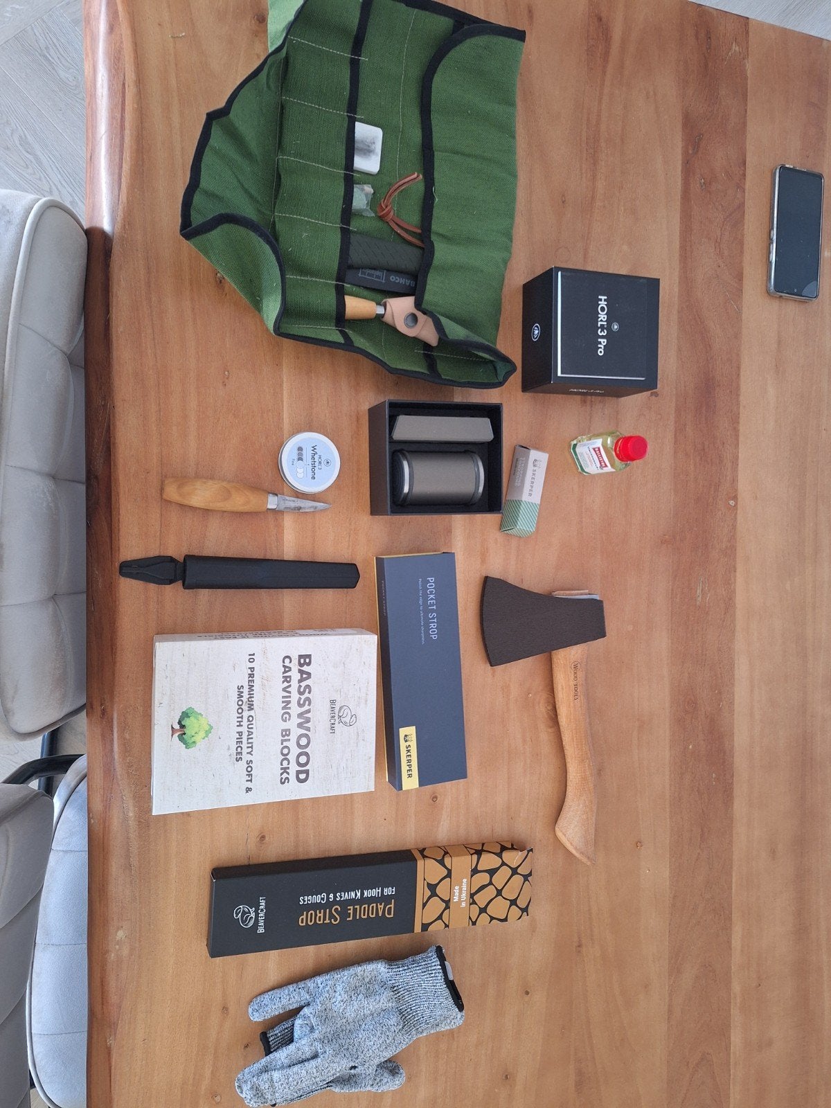 Houtsnijset: HORL 3 Pro, Wood Tools bijl, Morakniv, Bahco, Ophalen of Verzenden