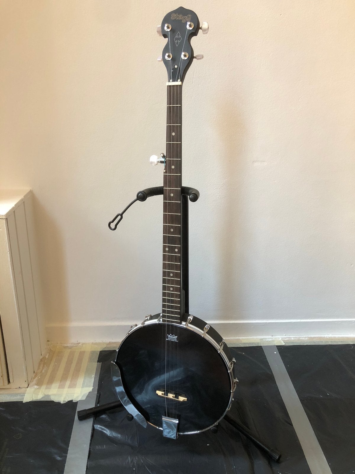 Stagg Banjo BJW-Open 5 incl. Hoes, Muziek en Instrumenten, Snaarinstrumenten | Banjo's, Ophalen of Verzenden, Zo goed als nieuw
