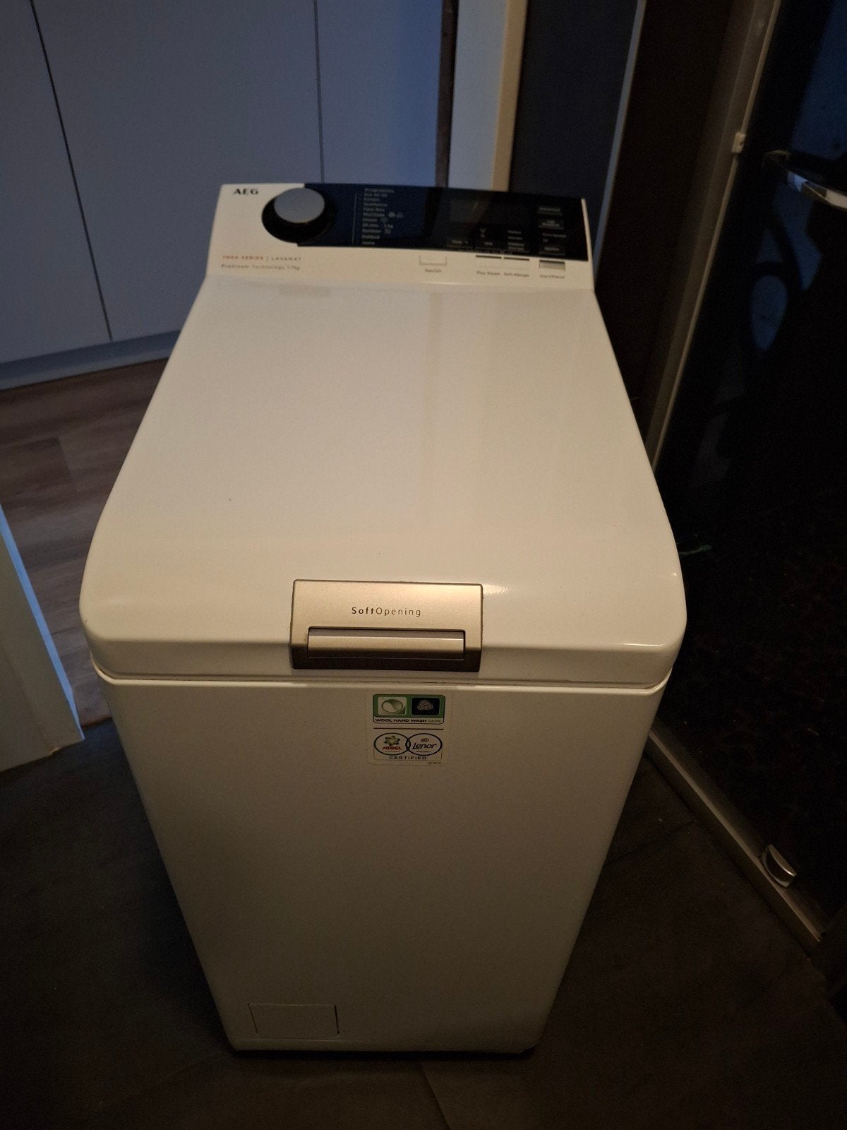 Aeg wasmachine bovenlader, Ophalen of Verzenden, Zo goed als nieuw, Minder dan 1200 toeren, Minder dan 85 cm