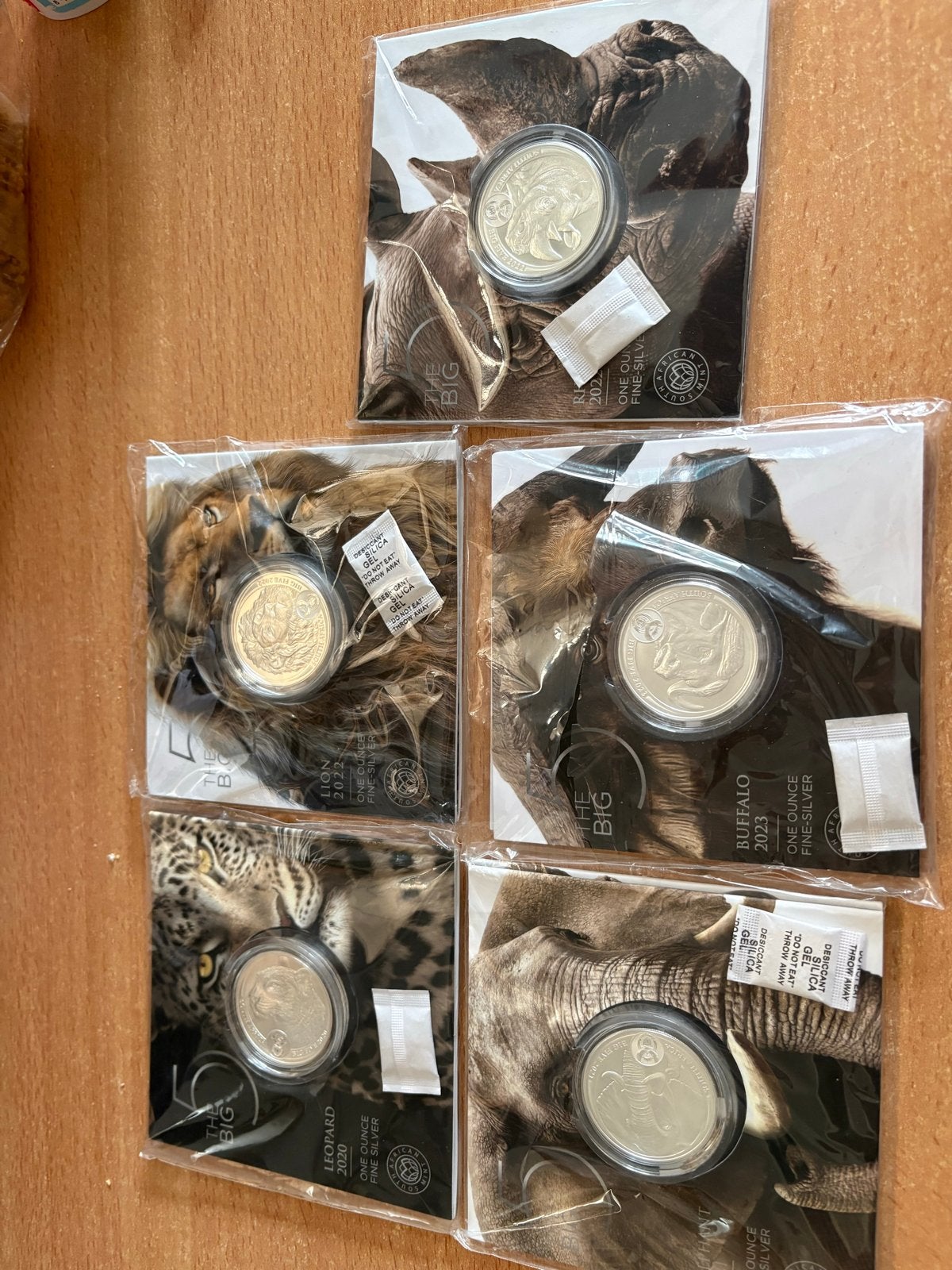 Nieuwe zilveren munten van de Big Five, Ophalen of Verzenden