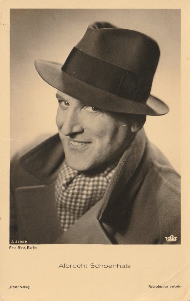 Oude Kaart Albrecht Schoenhals, Verzenden, 1920 tot 1940, Ongelopen, Sterren en Beroemdheden