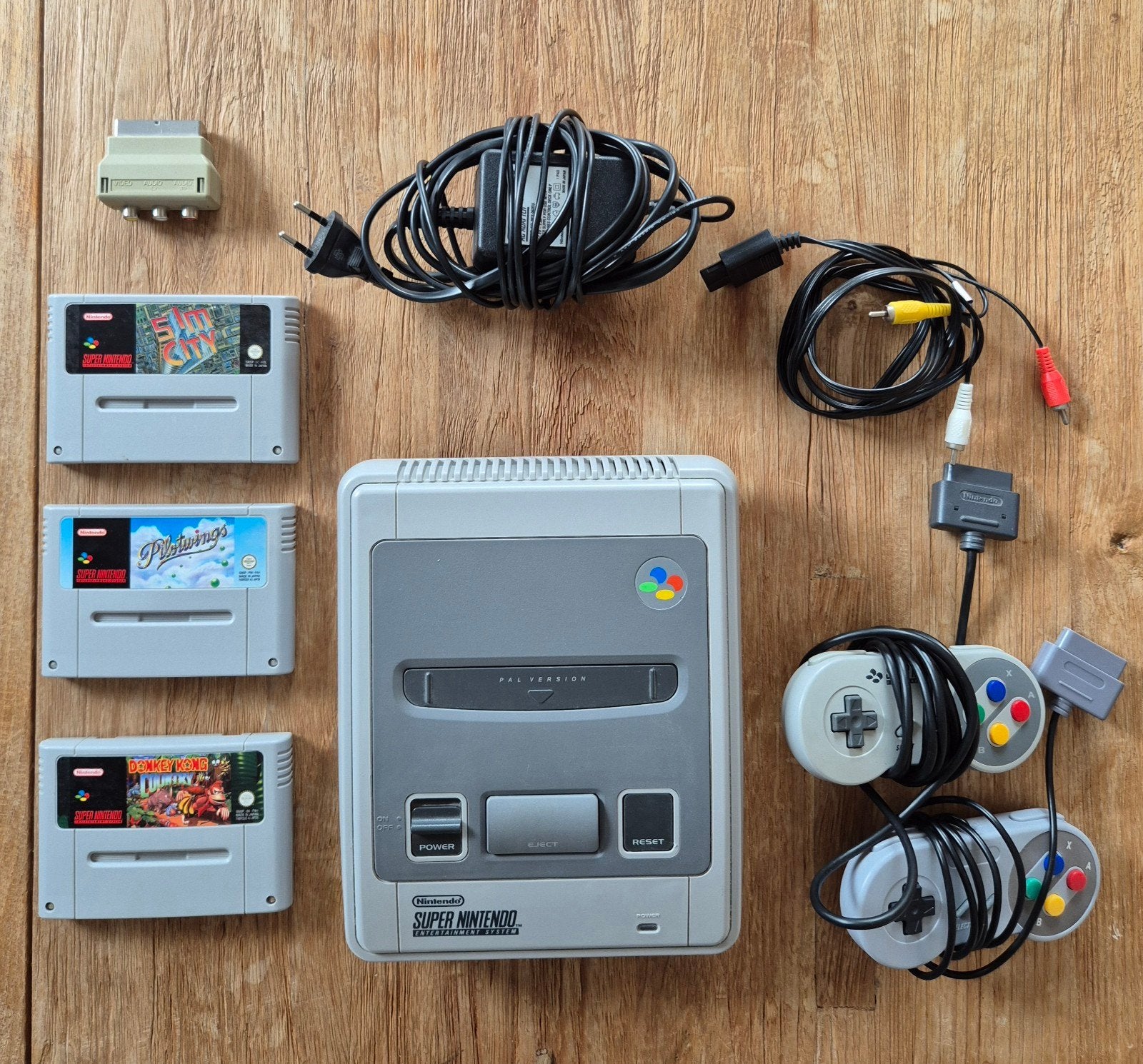 Super Nintendo Entertainment System (SNES) met 3 games, Spelcomputers en Games, Gebruikt, 2 spelers, Eén computer, Ophalen of Verzenden