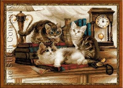 Borduurpakket katten op de kast Ri1247, ., Nieuw, Ophalen of Verzenden, .
