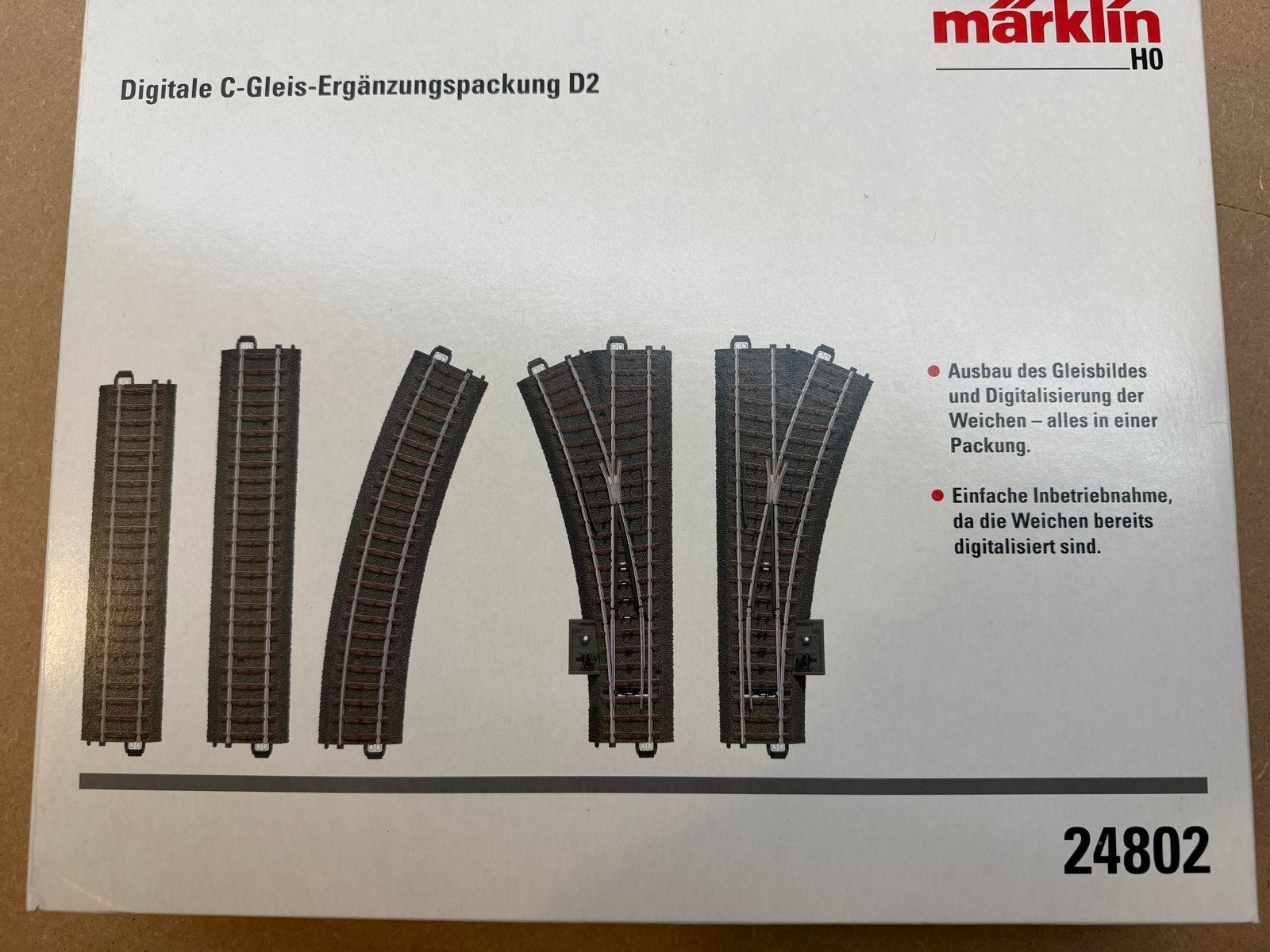 Märklin Digitale C-Spoor Uitbreidingsset D2 (24802), Wisselstroom, Rails, Ophalen of Verzenden, Zo goed als nieuw