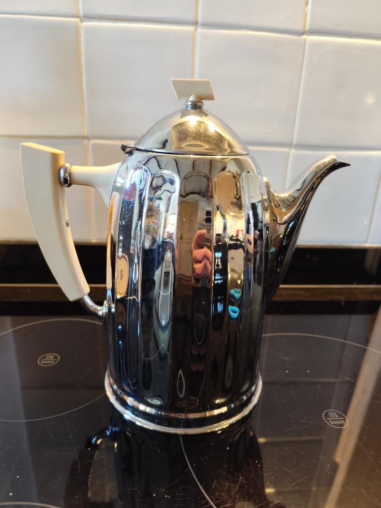 Koffiepot Demeyere ivoorkleur knop en handvat, Antiek en Kunst, Ophalen of Verzenden