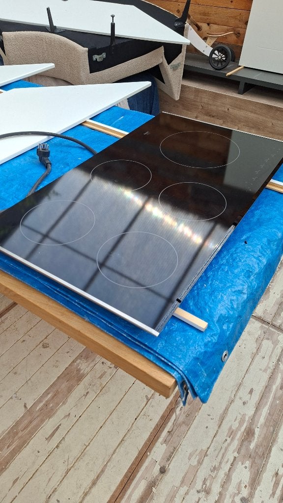 INDUCTIE KOOKPLAAT 90 CM 5 ZONES, Ophalen, Zo goed als nieuw, Inbouw, Inductie