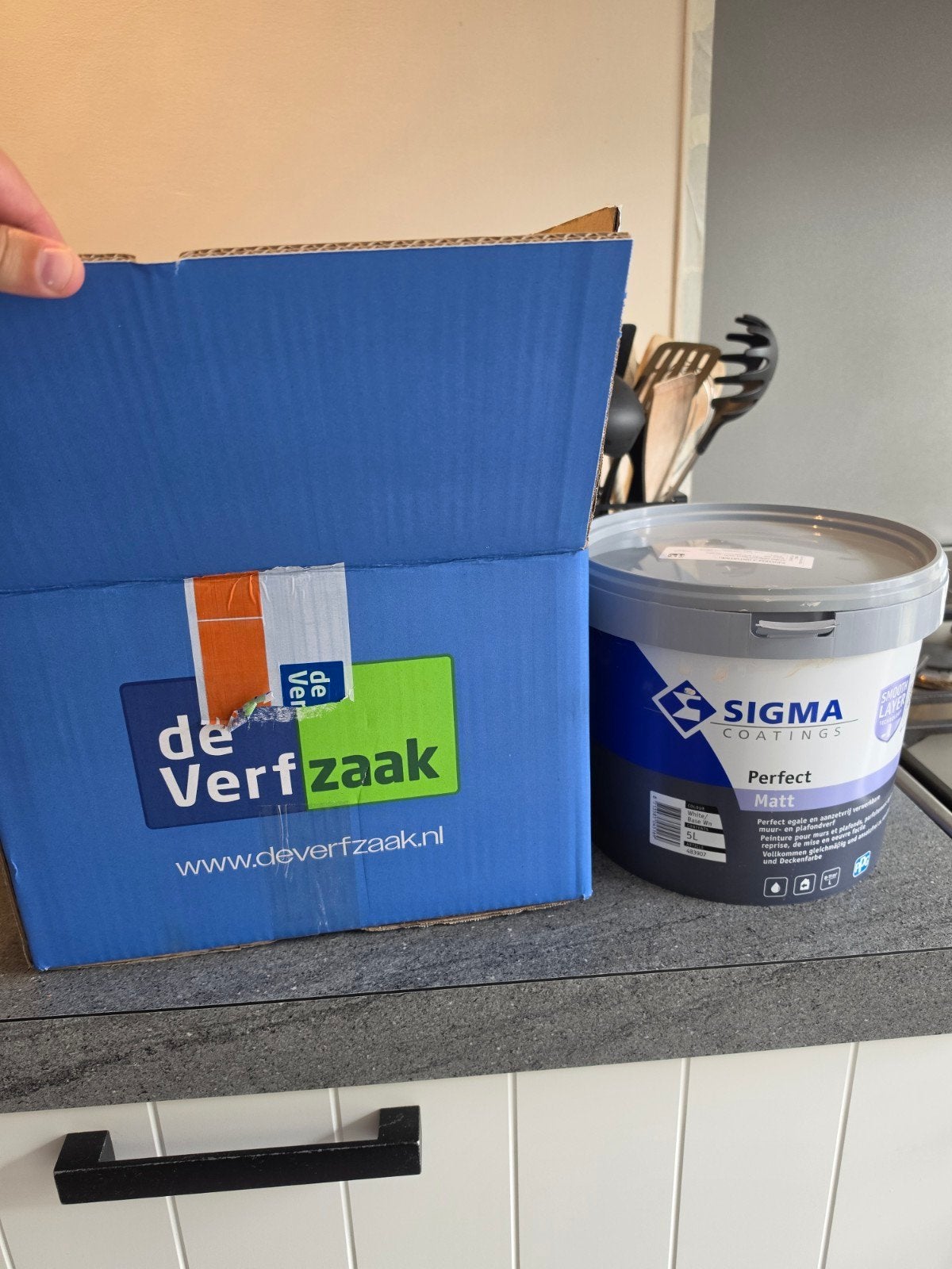 Sigma Perfect Matt verf - Roze/Beige - 5 liter, 5 tot 10 liter, Ophalen of Verzenden, Nieuw, Roze