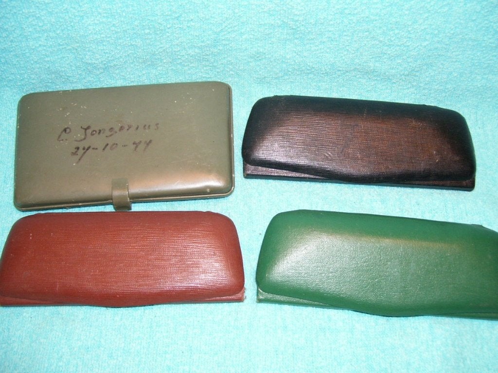 4 gasmaskerbrilkokers, gevechtsbril NBC, Verzamelen, Ophalen of Verzenden, Landmacht, Nederland, Overige typen