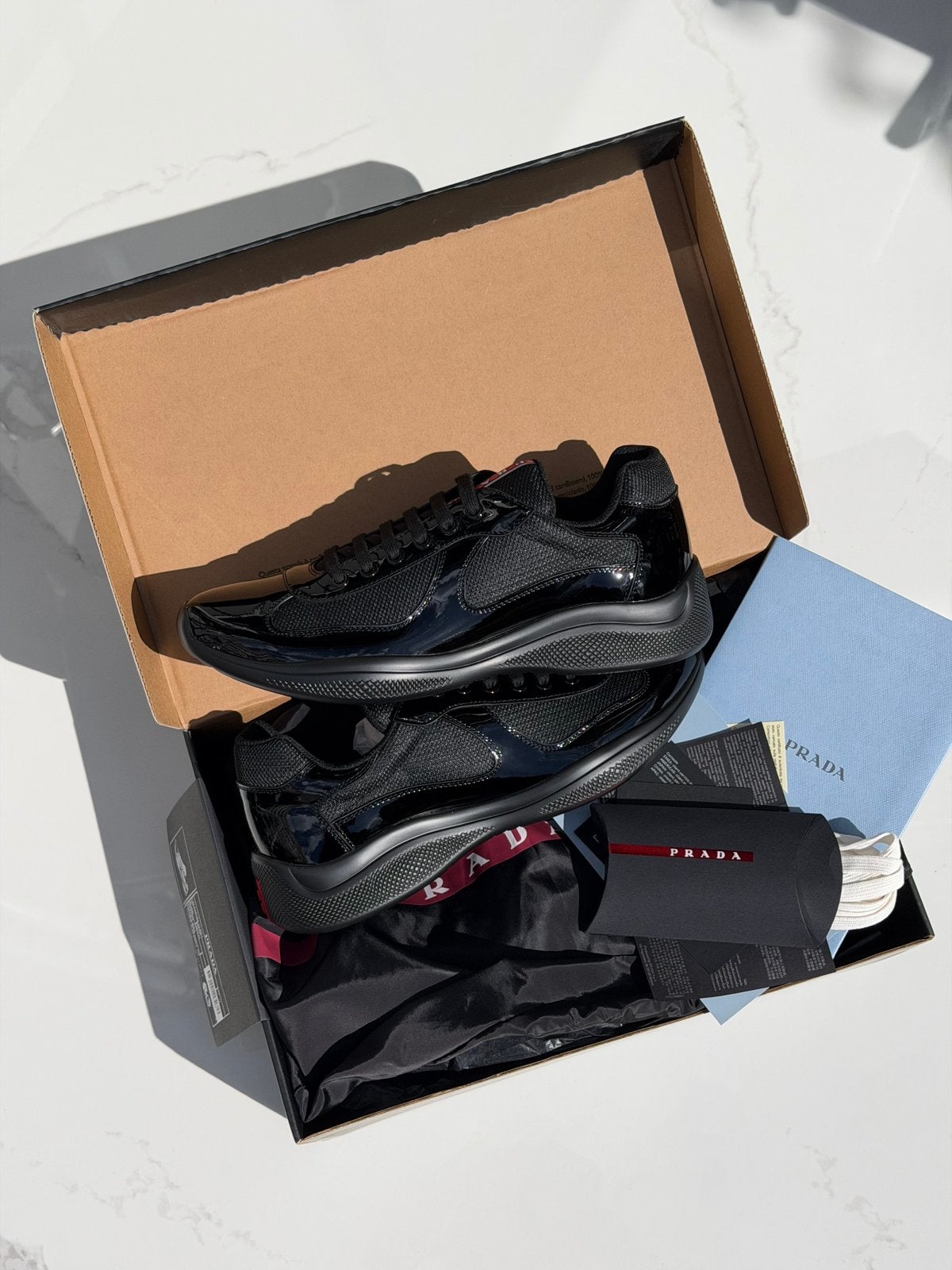 Prada Americas Cup Maat 43, Kleding | Heren, Ophalen of Verzenden, Zo goed als nieuw, Zwart