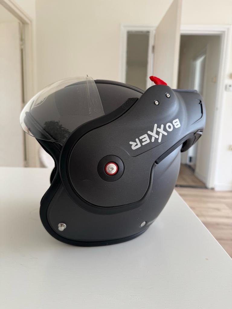 ROOF Boxxer motorhelm maat M – Mat Zwart – Goede Staat, Overige merken, M, Systeemhelm, Ophalen of Verzenden