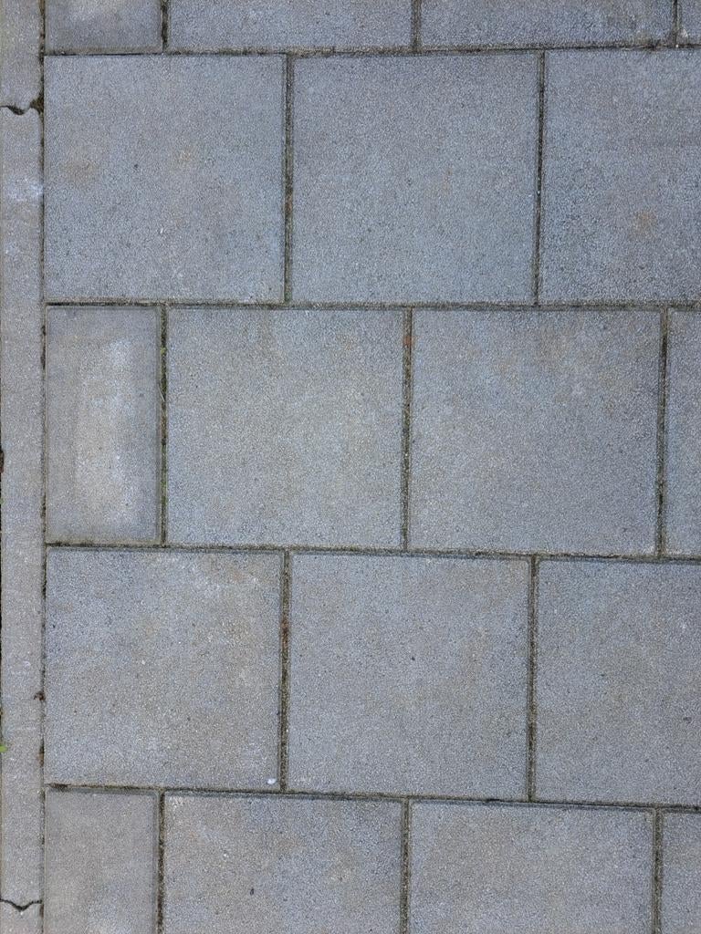 26 m2 stoeptegels + opsluitbanden, Tuin en Terras, Ophalen, Zo goed als nieuw, 10 m² of meer, Beton