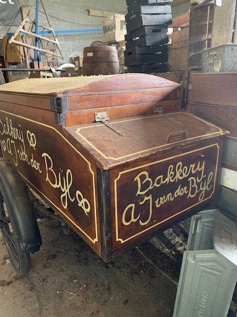 Antieke bakfiets 'Bakkerij A.J. van der Bijl' - Vintage, Terugtraprem, Gebruikt, Goederen, Barrelatelier