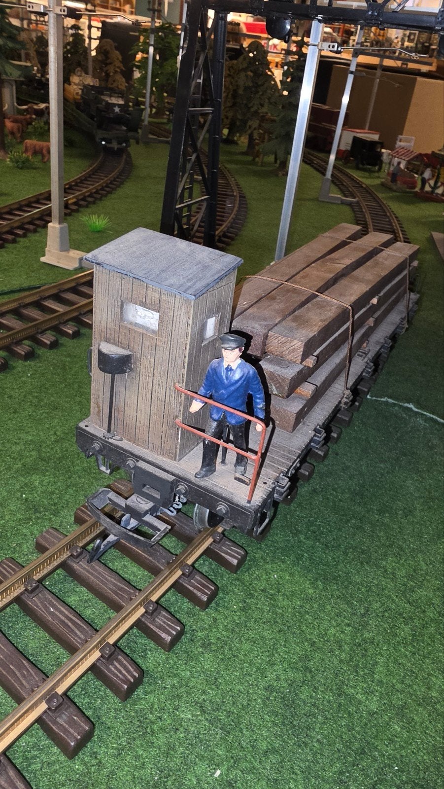 lgb wagon, veroudert, metalen wielen, poppetje, Gebruikt, Gelijkstroom, Wagon, Ophalen of Verzenden