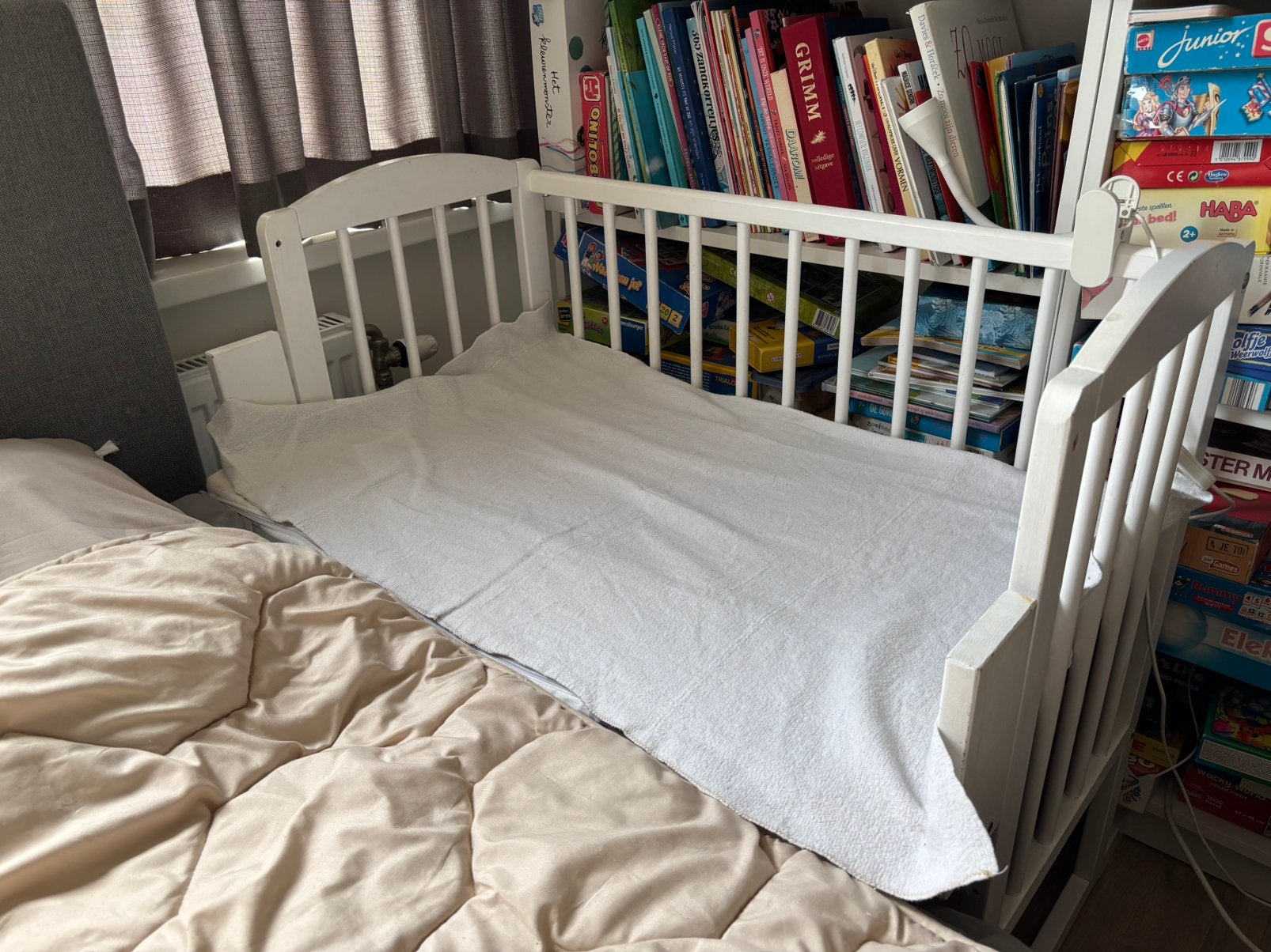 Co-sleeper, met matrasje, ook zelfstandig ledikant, Ophalen, Gebruikt, Ledikant