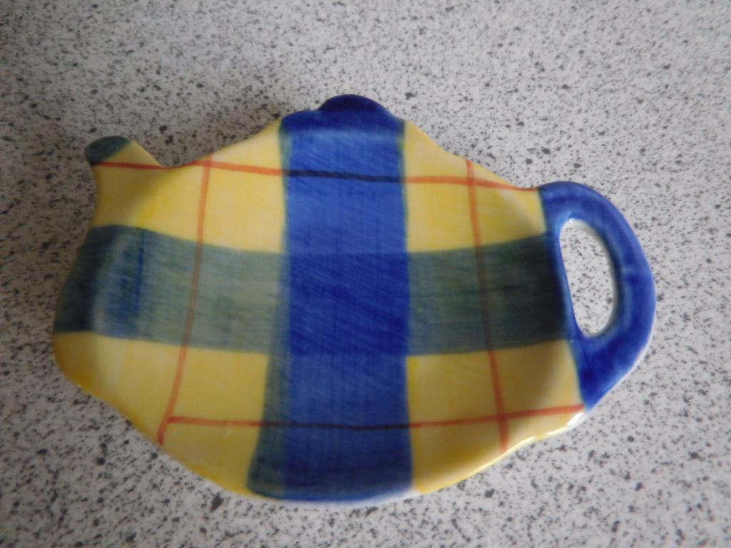 Theetip Schotse Ruit Vic's Handpainted, Overige typen, Ophalen of Verzenden, Zo goed als nieuw, Overige stijlen