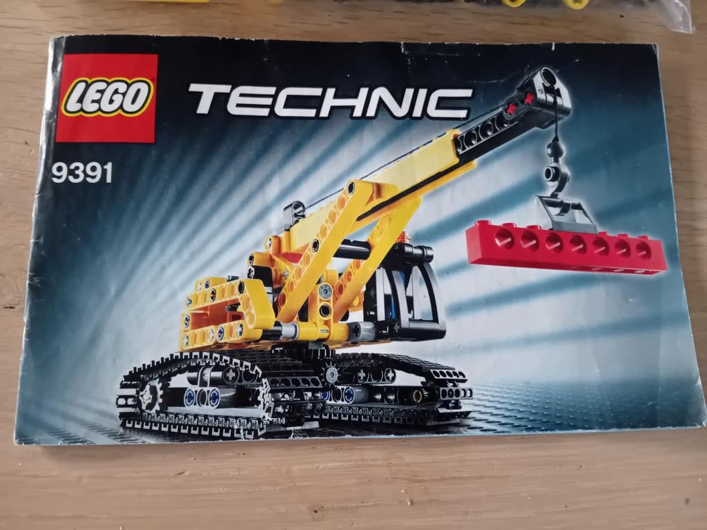 Lego technic - 2in1 - kraan / bulldozer - 9391, Gebruikt, Lego, Ophalen of Verzenden, Complete set