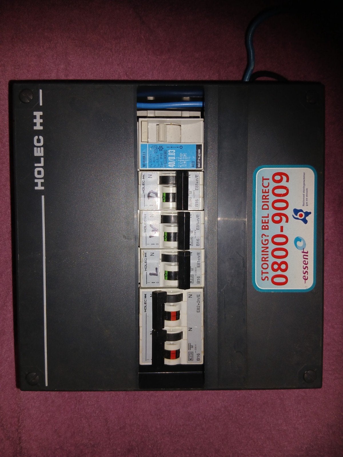 Holec 1 fase meterkast met kookgroep, Doe-het-zelf en Verbouw, Elektra en Kabels, Ophalen of Verzenden, Gebruikt, Overige merken