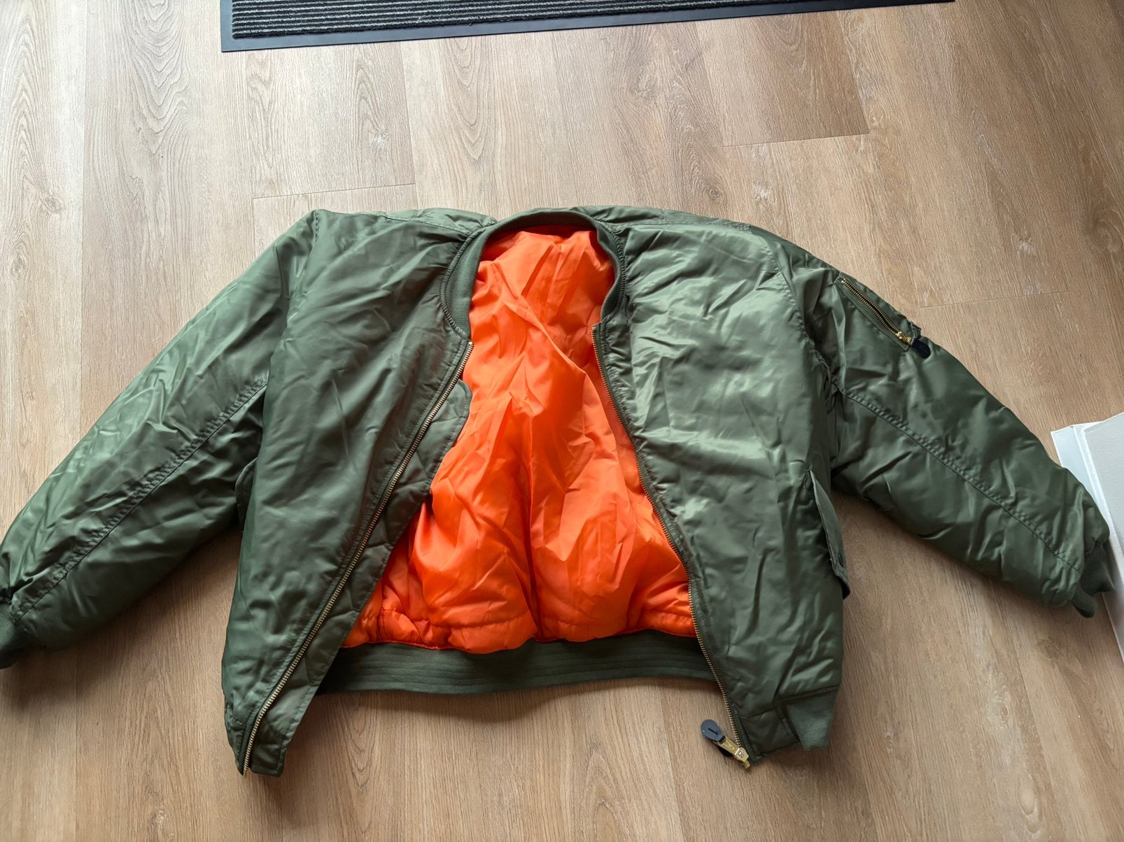 Bomberjack retro jack groen oranje +- xxl, ., Ophalen of Verzenden, Groen, .