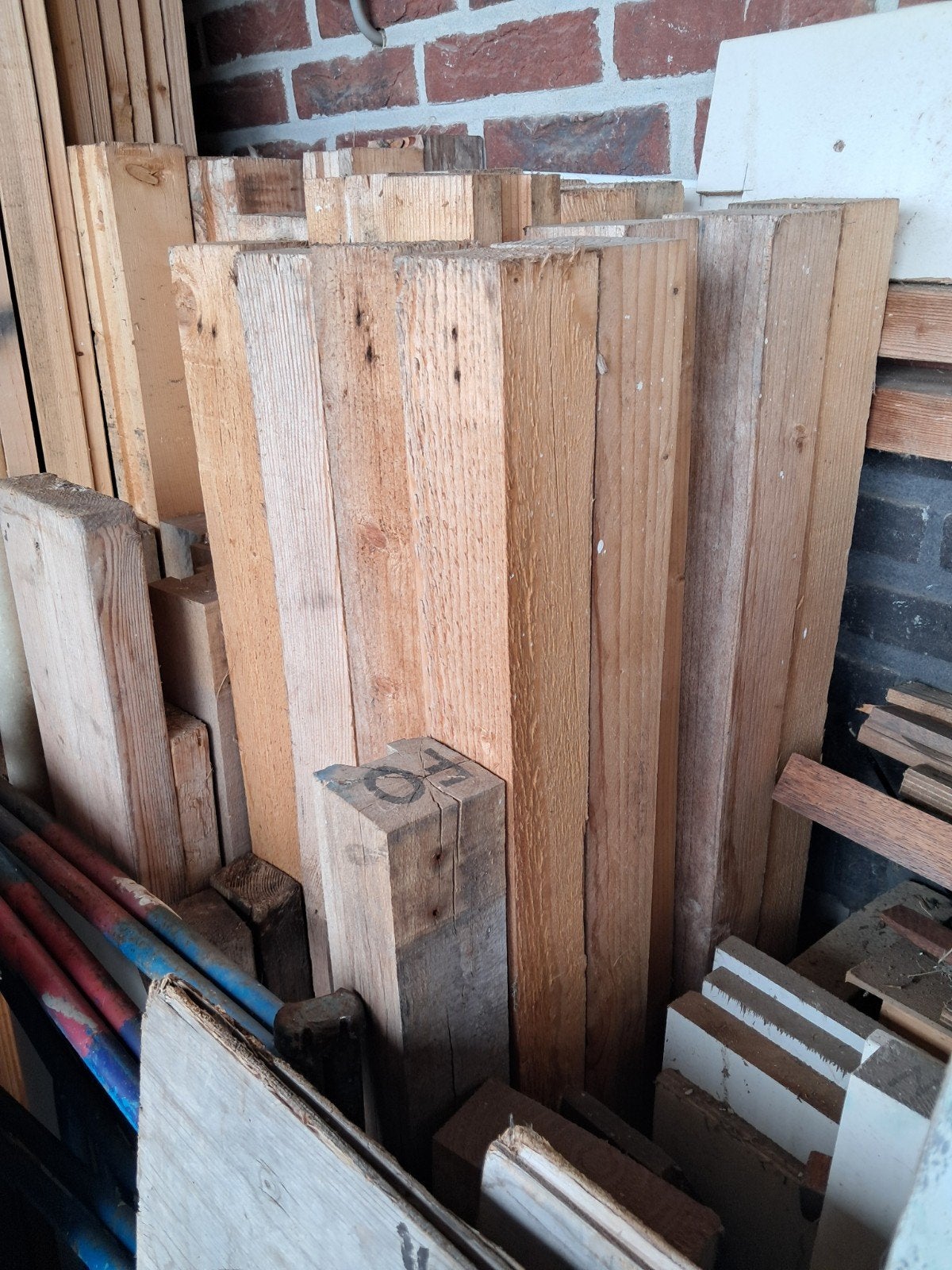 balkhout, Tuin en Terras, Palen, Balken en Planken, Ophalen, Gebruikt, Minder dan 180 cm, Palen