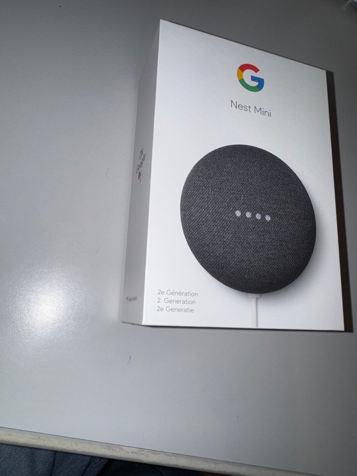 Google Nest Mini (2e generatie), Audio, Tv en Foto, Luidsprekers, Slimme speaker, Google, Inclusief oplader, Ophalen of Verzenden