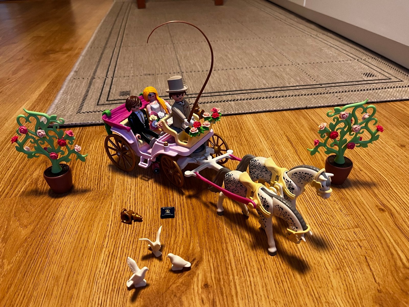 Playmobil 9427 Bruiloft Koets met Paarden en Figuren, Ophalen, Gebruikt, Complete set, Voertuig