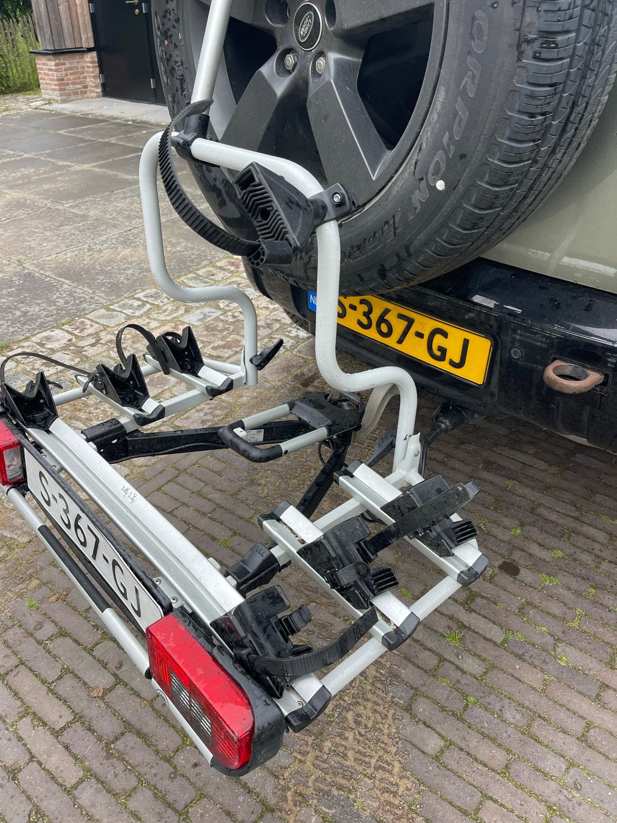 Originele Land Rover Defender 110 fietsdrager voor 2 fietsen, Ophalen, 2 fietsen, Gebruikt, Trekhaakdrager