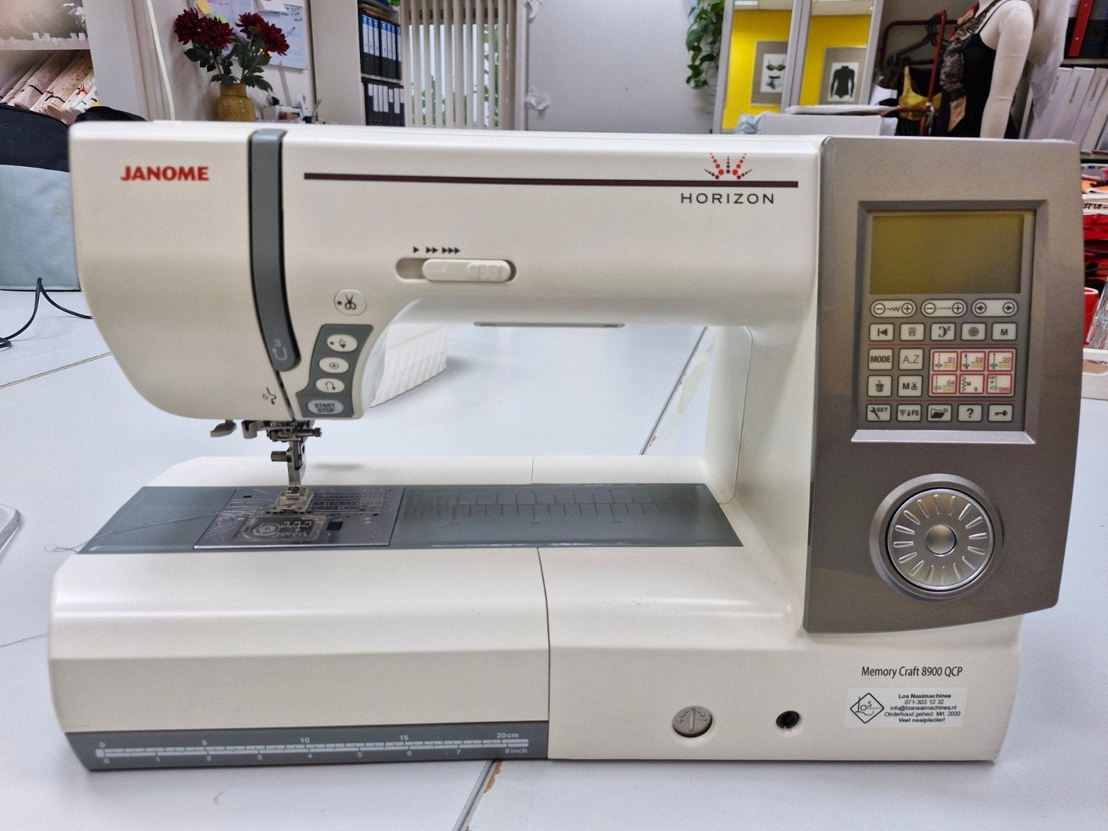 Janome Horizon Memory Craft 8900 QCP Naaimachine, Hobby en Vrije tijd, Ophalen, Zo goed als nieuw, Naaimachine, Janome