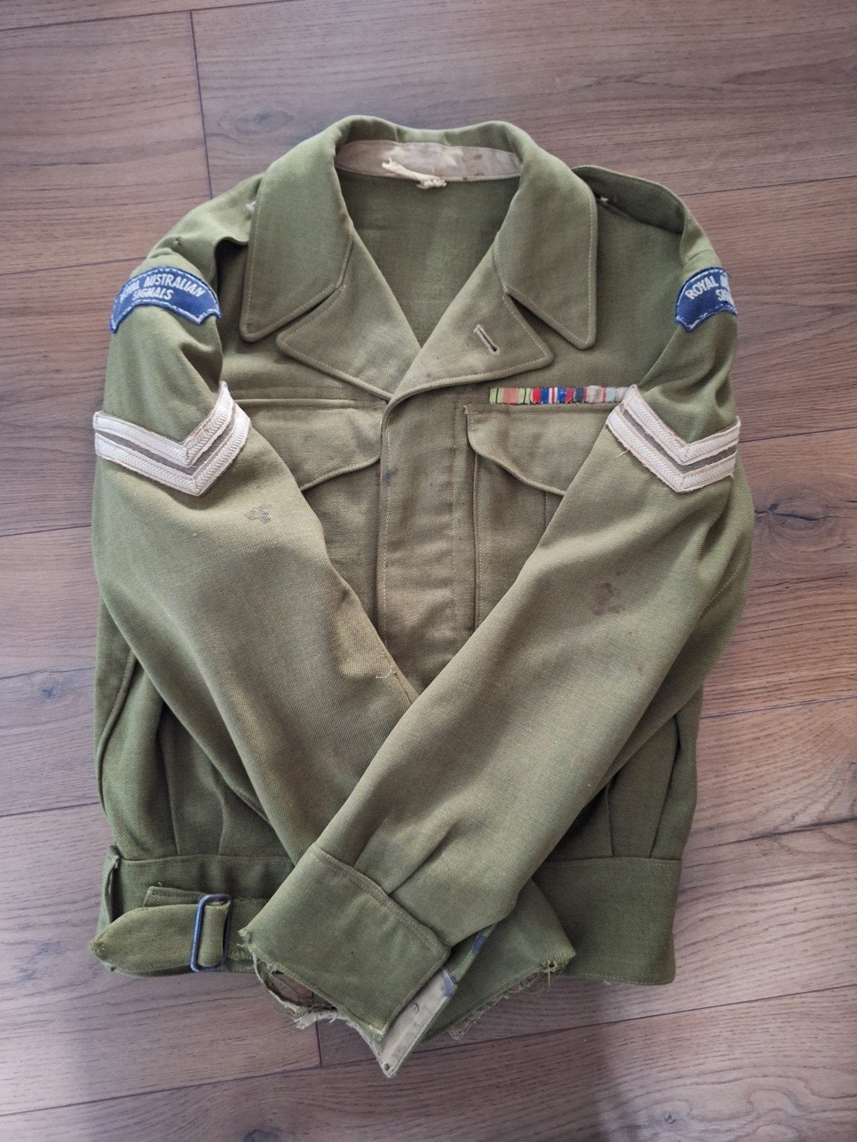 Zeldzaam Australisch WO2 Battle Dress Jack - Royal Signals, Verzamelen, Ophalen of Verzenden, Landmacht, Overige gebieden, Kleding of Schoenen