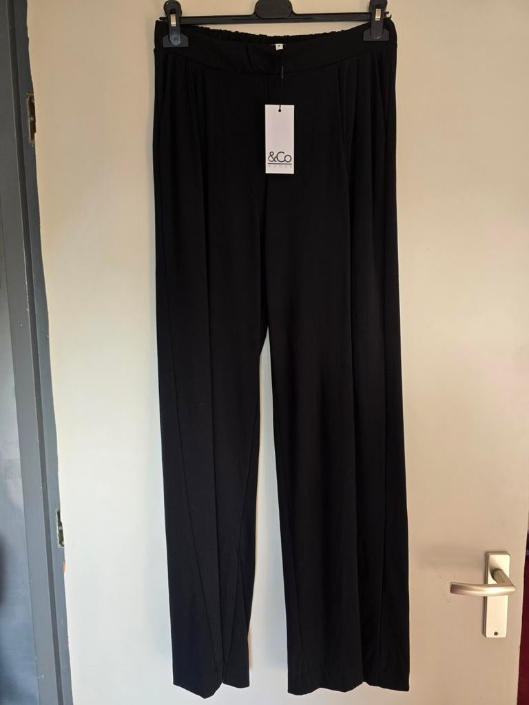 Nieuw &co woman broek M Wide leg zwart, Ophalen of Verzenden, Nieuw, Zwart, Lang